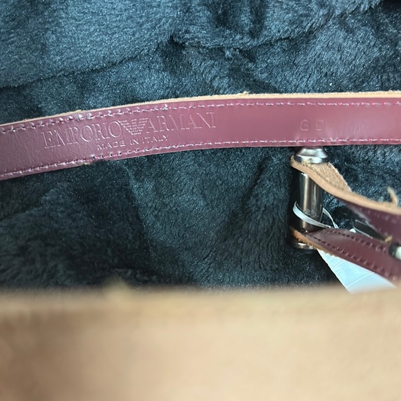 Emporio Armani NWT Light brown soft skinny belt size 42 - Picture 5 of 8